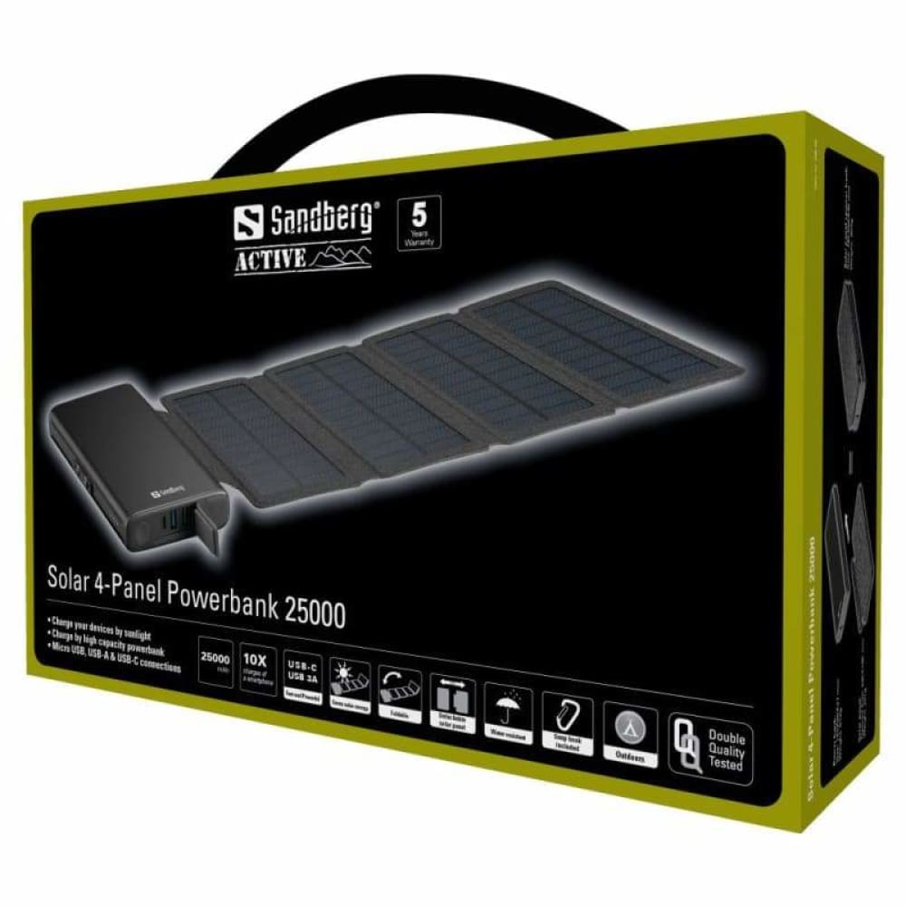 Sandberg - Solar 4 Panel Powerbank 25000 mAh - 420-56
